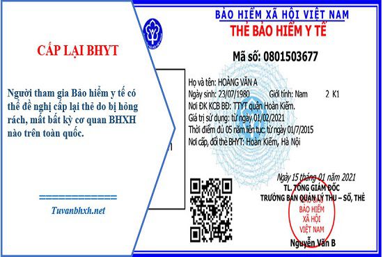 Người tham gia BHYT được cấp lại, đổi thẻ BHYT không thay đổi thông tin tại bất kỳ cơ quan BHXH nào.
