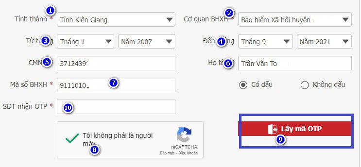 tra cứu quá trình tham gia BHTN