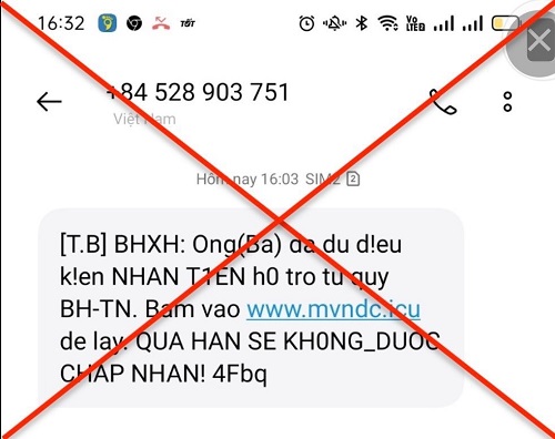 Những đầu số tin nhắn lừa đảo hưởng hỗ trợ BHTN để chiếm đoạt tiền